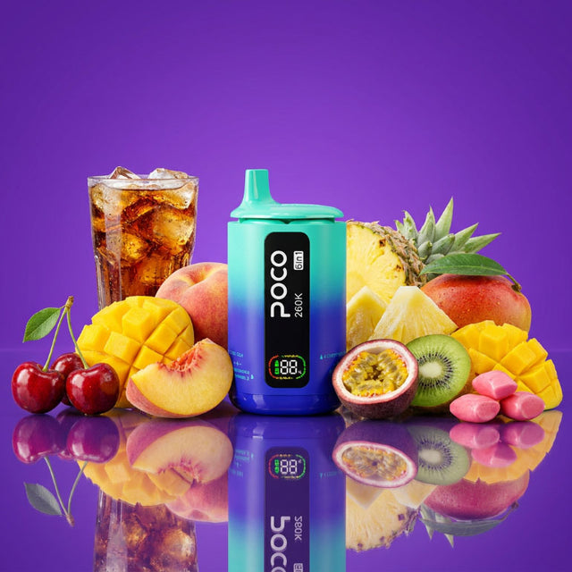 Poco 260K 6IN1 – Cherry Cola & Peach Mango Pineapple & Cherry Berry & Passion Fruit Kiwi Guava & Triple Mango & Watermelon Bubblegum Gum 5%