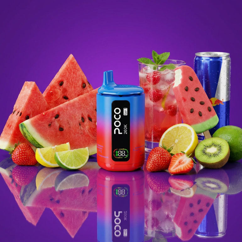 Poco 260K 6IN1 – Stawberry Watermelon & Lemon Lime & Watermelon Ice Cream & Red Bull & Stawberry Kiwi & Mixed Berries 5%