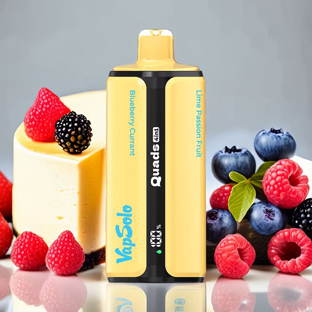 VapSolo Quads 80000 – Blueberry Currant & Cheese Cake & Blackberry Red Raspberry & Lime Passion Fruit 2%