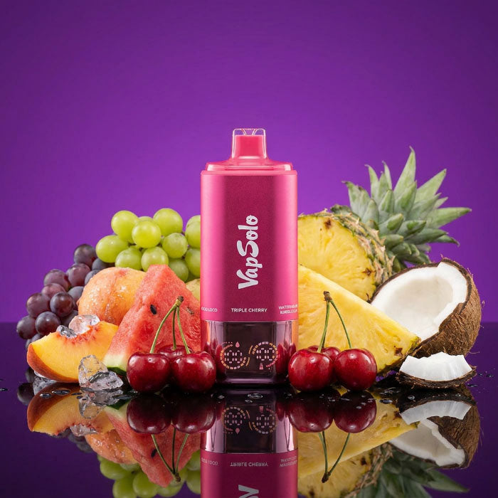 VapSolo 180K 6in1 Sixer – Triple Cherry & Watermelon Bubblegum & Juicy Peach Ice & Grapefruit Refresher & Love 66 & Coco Loco 5%