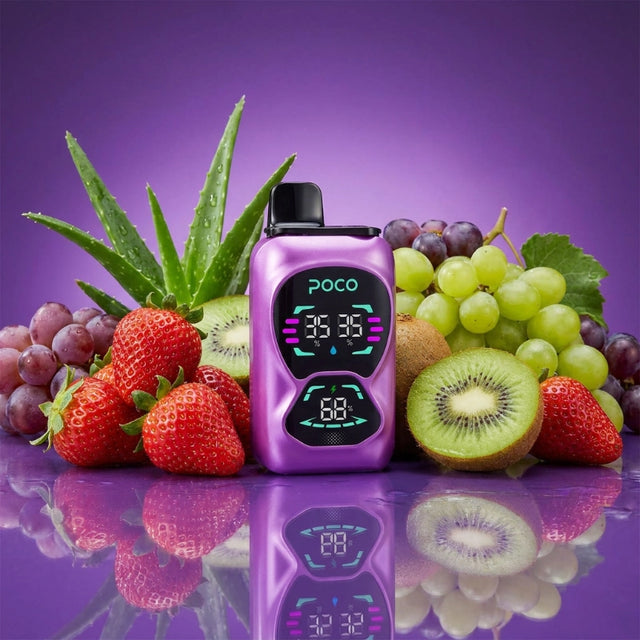 Poco Double 26000 – Strawberry Kiwi & Aloe Grape 5%