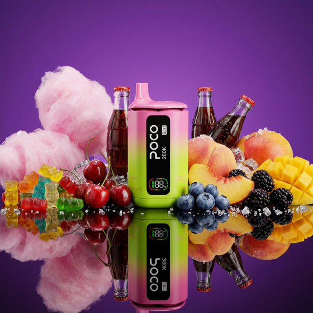 Poco 260K 6IN1 – Rainbow Candy & Cherry Cola Ice & Blueberry Cotton Candy & Peach Ice & Sour Blackberry Ice & Mango Ice 5%