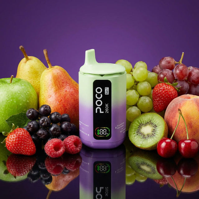 Poco 260K 6IN1 – Sour Strawberry Kiwi & Sour Apple Pear & Sour Peach Raspberry & Sour Triple Berry & Sour Pinkberry & Sour Grape 5%