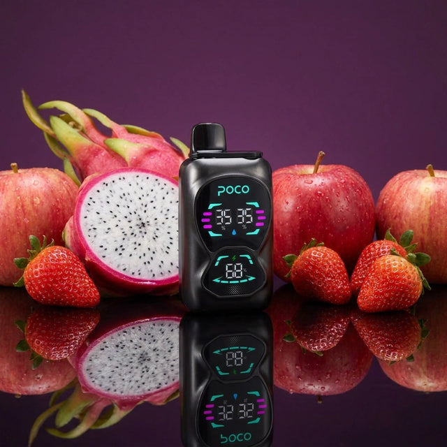 Poco Double 26000 – Black lce Dragon Fruit Strawberry & Double Apple 5%